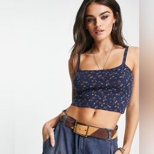 NWT FREE PEOPLE One of The Girls Floral Brami Top Size M